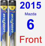 Front Wiper Blade Pack for 2015 Mazda 6 - Hybrid