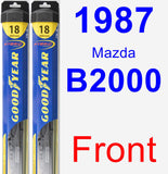 Front Wiper Blade Pack for 1987 Mazda B2000 - Hybrid