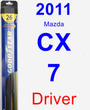 Driver Wiper Blade for 2011 Mazda CX-7 - Hybrid