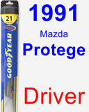 Driver Wiper Blade for 1991 Mazda Protege - Hybrid
