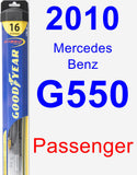 Passenger Wiper Blade for 2010 Mercedes-Benz G550 - Hybrid