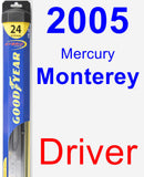 Driver Wiper Blade for 2005 Mercury Monterey - Hybrid