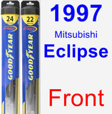 Front Wiper Blade Pack for 1997 Mitsubishi Eclipse - Hybrid