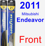 Front Wiper Blade Pack for 2011 Mitsubishi Endeavor - Hybrid