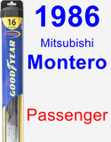 Passenger Wiper Blade for 1986 Mitsubishi Montero - Hybrid