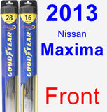 Front Wiper Blade Pack for 2013 Nissan Maxima - Hybrid