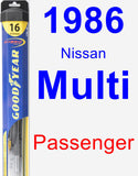 Passenger Wiper Blade for 1986 Nissan Multi - Hybrid
