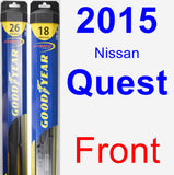 Front Wiper Blade Pack for 2015 Nissan Quest - Hybrid