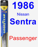 Passenger Wiper Blade for 1986 Nissan Sentra - Hybrid