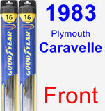 Front Wiper Blade Pack for 1983 Plymouth Caravelle - Hybrid