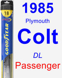 Passenger Wiper Blade for 1985 Plymouth Colt - Hybrid