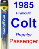 Passenger Wiper Blade for 1985 Plymouth Colt - Hybrid