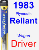 Driver Wiper Blade for 1983 Plymouth Reliant - Hybrid