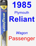 Passenger Wiper Blade for 1985 Plymouth Reliant - Hybrid