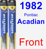 Front Wiper Blade Pack for 1982 Pontiac Acadian - Hybrid