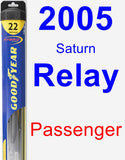 Passenger Wiper Blade for 2005 Saturn Relay - Hybrid