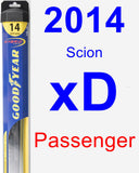 Passenger Wiper Blade for 2014 Scion xD - Hybrid