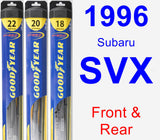 Front & Rear Wiper Blade Pack for 1996 Subaru SVX - Hybrid