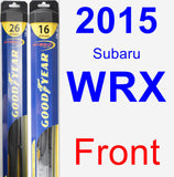 Front Wiper Blade Pack for 2015 Subaru WRX - Hybrid