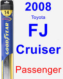 Passenger Wiper Blade for 2008 Toyota FJ Cruiser - Hybrid