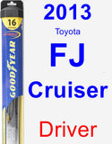 Driver Wiper Blade for 2013 Toyota FJ Cruiser - Hybrid