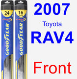 Front Wiper Blade Pack for 2007 Toyota RAV4 - Hybrid