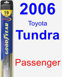 Passenger Wiper Blade for 2006 Toyota Tundra - Hybrid