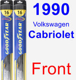 Front Wiper Blade Pack for 1990 Volkswagen Cabriolet - Hybrid