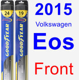 Front Wiper Blade Pack for 2015 Volkswagen Eos - Hybrid