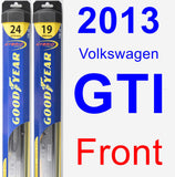 Front Wiper Blade Pack for 2013 Volkswagen GTI - Hybrid
