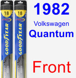 Front Wiper Blade Pack for 1982 Volkswagen Quantum - Hybrid