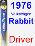 Driver Wiper Blade for 1976 Volkswagen Rabbit - Hybrid