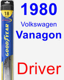 Driver Wiper Blade for 1980 Volkswagen Vanagon - Hybrid