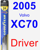 Driver Wiper Blade for 2005 Volvo XC70 - Hybrid