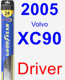 Driver Wiper Blade for 2005 Volvo XC90 - Hybrid