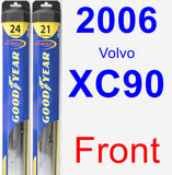 Front Wiper Blade Pack for 2006 Volvo XC90 - Hybrid